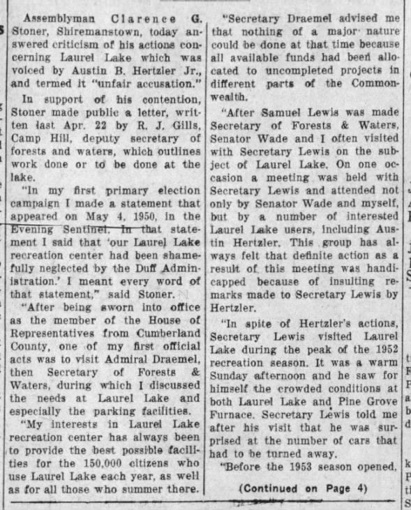 Clipping from The Sentinel